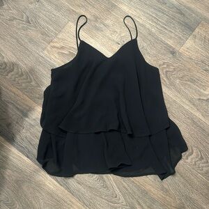Black chiffon tank